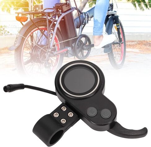 Electric Scooter LCD Display and Thumb Throttle, 5 Pin 24V-60V Thumb Throttle Controller with Speedometer LCD Display Panel for Electric Scooter Controller in Kuwait