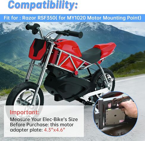 Motor Adapter Plate Set, Compatible with Razor RSF350 Models, Fit for MY1020 Motor Upgrade in Kuwait
