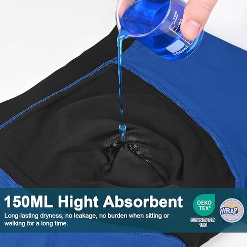 CITURALAN Incontinence Underwear for Men - 150ml Ultra Absorbency, 5-Layer Leakproof Technology, Machine Washable, Reusable Bladder Control for Men 5 Pack (5 Color, M) in Saudi Arabia
