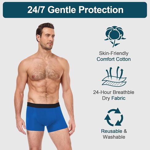 CITURALAN Incontinence Underwear for Men - 150ml Ultra Absorbency, 5-Layer Leakproof Technology, Machine Washable, Reusable Bladder Control for Men 5 Pack (5 Color, M) in Saudi Arabia