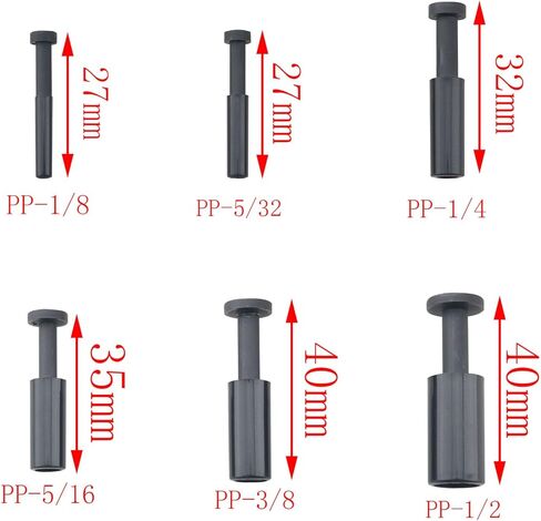 CHENJIN 36PCS Black Plastic Cap Air Hose Plugs 1/8 5/32 1/4 5/16 3/8 1/2 six each Straight Push Air Line Connectors Leak Proof Fitting Plugs For Hose in Kuwait