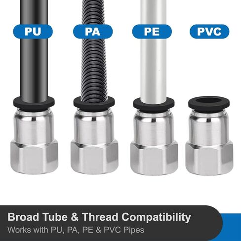 5 قطع 1/8 NPT إلى 1/4 دفع توصيل تركيبات أنبوب الهواء محول خرطوم توصيل سريع لحقيبة الصدمات لخط الهواء وتركيبات أنثى بوصة موصلات متينة لأنظمة الهواء المضغوط in Kuwait