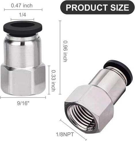 5 قطع 1/8 NPT إلى 1/4 دفع توصيل تركيبات أنبوب الهواء محول خرطوم توصيل سريع لحقيبة الصدمات لخط الهواء وتركيبات أنثى بوصة موصلات متينة لأنظمة الهواء المضغوط in Kuwait