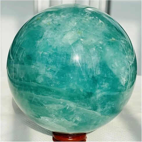 1 قطعة 200-250 جرام كرة فلوريت خضراء كرة كريستال كوارتز in Kuwait