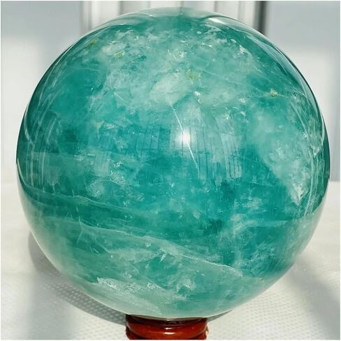 1 قطعة 200-250 جرام كرة فلوريت خضراء كرة كريستال كوارتز in Kuwait