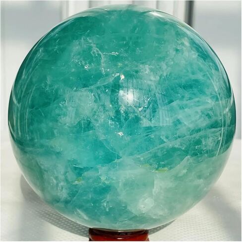 1 قطعة 200-250 جرام كرة فلوريت خضراء كرة كريستال كوارتز in Kuwait