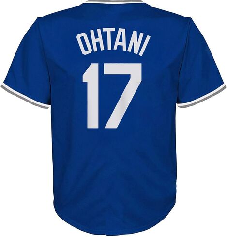 Outerstuff Shohei Ohtani Los Angeles Dodgers #17 MLB البيسبول للأطفال الشباب 4-18 شعار Wordmark الأزرق لون الفريق جيرسي in Saudi Arabia