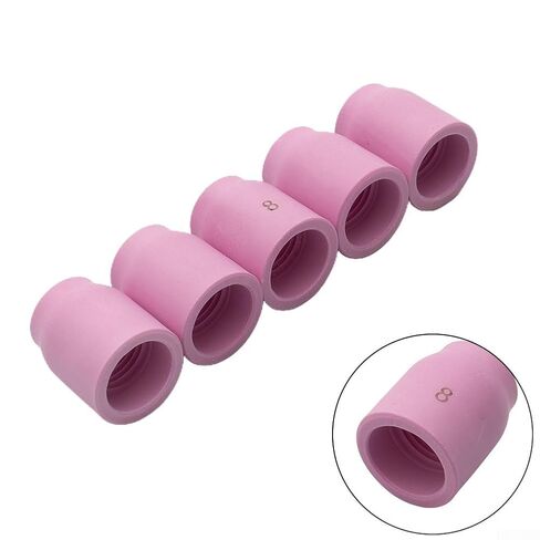 5 Pcs Ceramic Gas Lens Cup #8 1/2" for WP-9/20/25/17/18/26 TIG Welding Torch for Rilon Jasic Mitech in Saudi Arabia