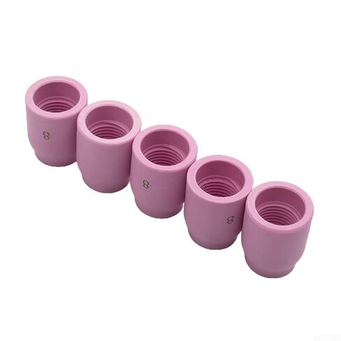 5 Pcs Ceramic Gas Lens Cup #8 1/2" for WP-9/20/25/17/18/26 TIG Welding Torch for Rilon Jasic Mitech in Saudi Arabia