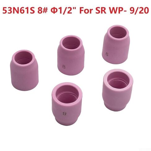 5 Pcs Ceramic Gas Lens Cup #8 1/2" for WP-9/20/25/17/18/26 TIG Welding Torch for Rilon Jasic Mitech in Saudi Arabia
