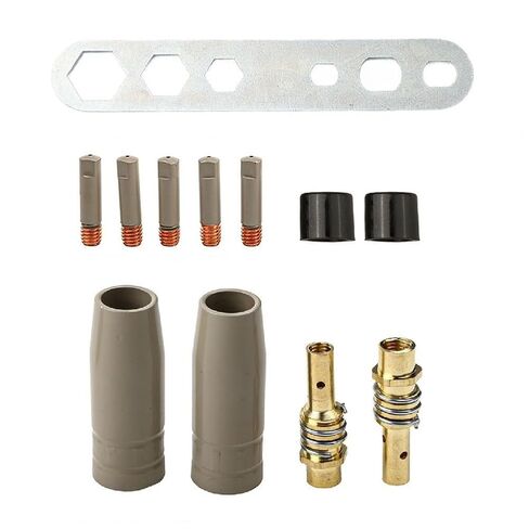 12PCS MIG Welding Nozzle Kit Compatible with 15AK Torch 0.8-1.2mm Copper Contact Tips Heat Resistant Airless Gas Protection Accessories .8mm in Saudi Arabia