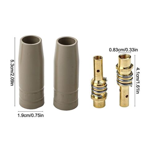 12PCS MIG Welding Nozzle Kit Compatible with 15AK Torch 0.8-1.2mm Copper Contact Tips Heat Resistant Airless Gas Protection Accessories .8mm in Saudi Arabia