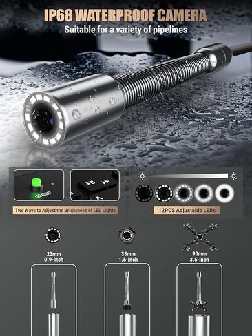 جهاز إرسال Anysun 512 هرتز Sonde 23 مم IP68 مقاوم للماء لرأس كاميرا الصرف الصحي، فقط لنظام كاميرا فحص أنابيب السباكة Anysun 5100 Serie in Kuwait