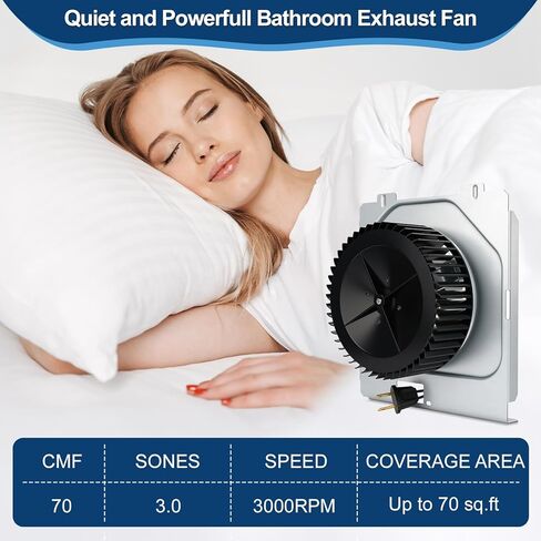 C350BN B وحدة مروحة عادم الحمام ومجموعة الشبكة، 70 CFM، 3.0 Sone، تناسب وحدة 696N(695) B، C-350C2/VC-307C2ND، C-350/370A-A،VC305C2N، VC305AN، 690-A، 696NC، 696ND-B - حمام تدفق هواء قوي ترقيات in Kuwait