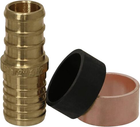 XFITTING 1/2 Inch Pex x 1/2 Inch PB (polybutylene) Slicing coupling with ring, Repair Kit, 30-2-3=10XX, 10 Pieces in Saudi Arabia