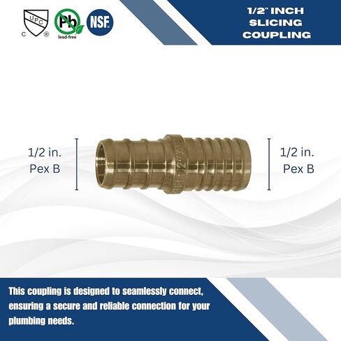 XFITTING 1/2 Inch Pex x 1/2 Inch PB (polybutylene) Slicing coupling with ring, Repair Kit, 30-2-3=10XX, 10 Pieces in Saudi Arabia