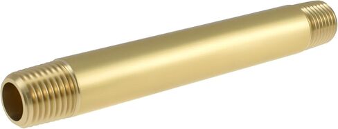 SDTC Tech Brass Pipe Fitting Long Nipple, 1/4 NPT Male x 1/4 NPT Male Thread Cast Straight Extender Connector, 4" Length Brass Nipple for Fuel, Air, Water, Boat, Gas, Oil (1 PCS) in Saudi Arabia