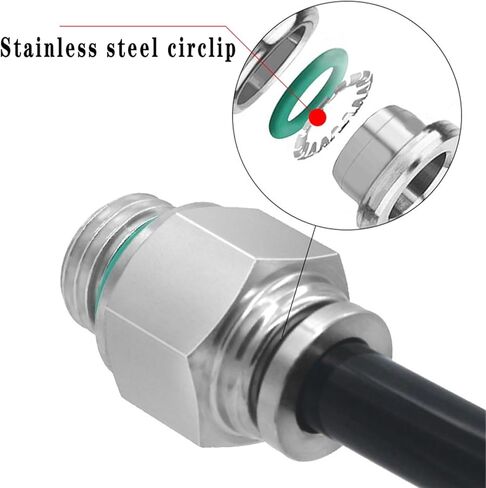 PC-G Straight-Through Pneumatic Quick Connector 304 Stainless Steel G1/8 1/4 3/8 1/2 External Thread Hose Connector 4 6 8 10mm(PC8-G01) in Saudi Arabia