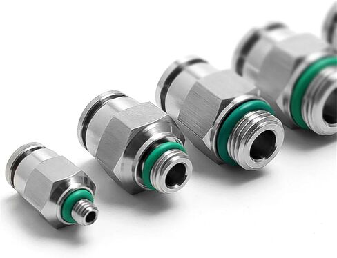 PC-G Straight-Through Pneumatic Quick Connector 304 Stainless Steel G1/8 1/4 3/8 1/2 External Thread Hose Connector 4 6 8 10mm(PC8-G01) in Saudi Arabia