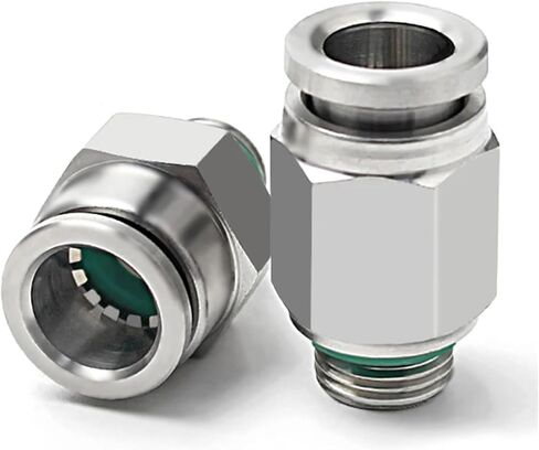 PC-G Straight-Through Pneumatic Quick Connector 304 Stainless Steel G1/8 1/4 3/8 1/2 External Thread Hose Connector 4 6 8 10mm(PC8-G01) in Saudi Arabia