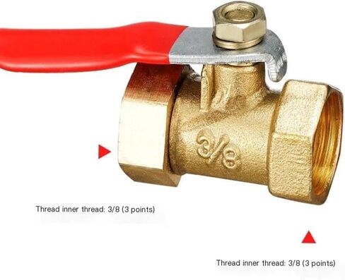 صمام كروي نحاسي 1/4 ''3/8'' 1/2 ''أنثى موضوع الكرة صمام النحاس موصل مشترك تركيب الأنابيب النحاسية مقرنة محول (1/8 ") in Saudi Arabia