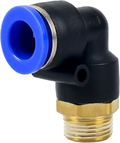 PL Elbow 50pcs Lot 4-M5 6-M5 Air Connector Pneumatic Fitting Quick Fittings 1/8" 1/4" 3/8" 1/2" Male Thread(PL10-03) in Saudi Arabia