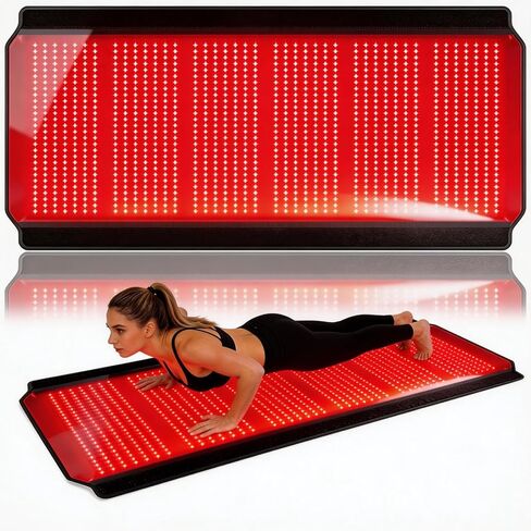 Full Body Red Light Therapy Mat, 74.8"*35.4" Whole Red Light Therapy Pad for Body with 660nm & 850nm, 1260 LEDs redlight Blanket with Adjustable Timer & Intensity, Gifts for Women, Men, and Pets in Saudi Arabia