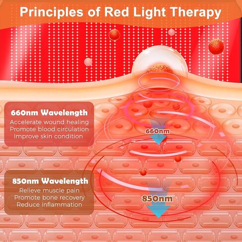 Full Body Red Light Therapy Mat, 74.8"*35.4" Whole Red Light Therapy Pad for Body with 660nm & 850nm, 1260 LEDs redlight Blanket with Adjustable Timer & Intensity, Gifts for Women, Men, and Pets in Saudi Arabia