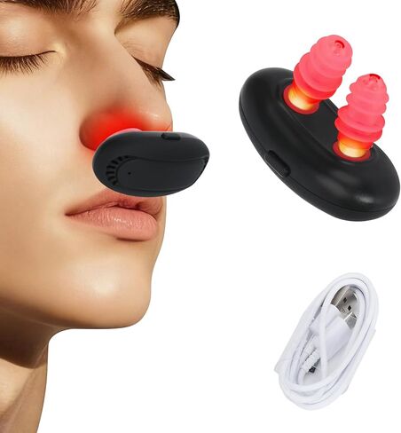 العلاج بالضوء الأحمر للأنف، علاج الجيوب الأنفية بالضوء الأحمر، جهاز العلاج بالضوء الأحمر للأنف - جهاز الأنف LED القابل لإعادة الشحن عبر USB. in Kuwait