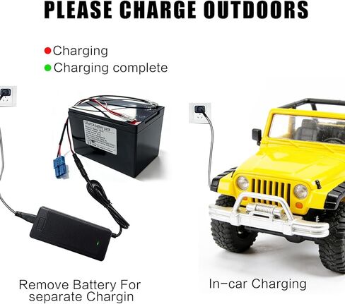 بطارية LiFePO4 24 فولت 6 أمبير للسيارات والألعاب، متوافقة مع Dynacraft Realtree 24V UTVs - خفيفة الوزن وطويلة الأمد، مع شاحن سريع 2 أمبير (24V6Ah) in Kuwait