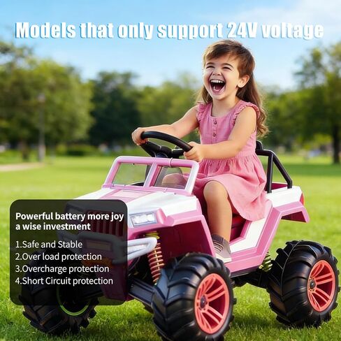بطارية LiFePO4 24 فولت 6 أمبير للسيارات والألعاب، متوافقة مع Dynacraft Realtree 24V UTVs - خفيفة الوزن وطويلة الأمد، مع شاحن سريع 2 أمبير (24V6Ah) in Kuwait