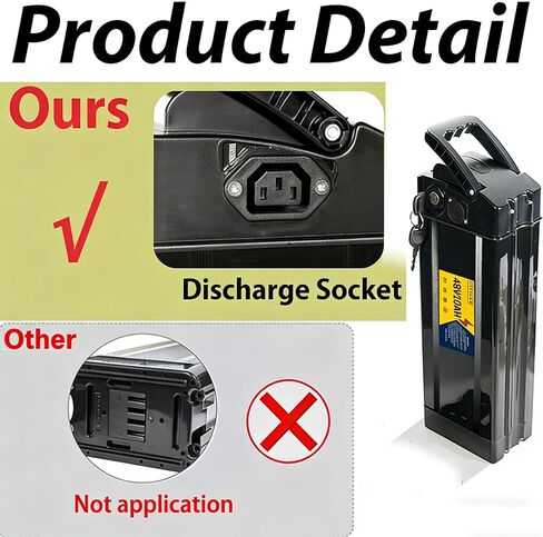 48V20Ah Lithium-Ion Battery - Universal Power Pack for for 250W 350W 500W 700W 900W 1000W Folding Electric Bikes,E-b-IKE Conversion Kit with 20A BMS,Safe Lock in Saudi Arabia