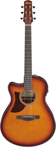 Ibanez AAM50LCE Advanced Acoustic Auditorium Left-handed Acoustic-electric Guitar - Open Pore Light Brown Sunburst in Saudi Arabia