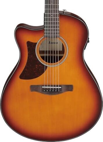 Ibanez AAM50LCE Advanced Acoustic Auditorium Left-handed Acoustic-electric Guitar - Open Pore Light Brown Sunburst in Saudi Arabia