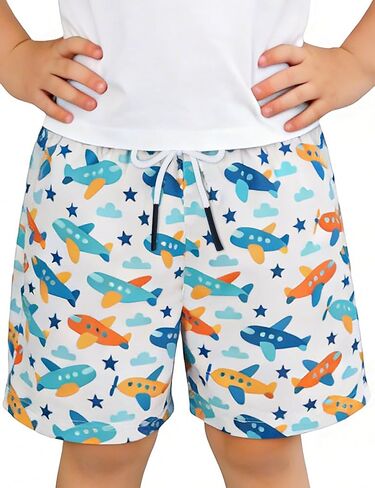 شورت سباحة للأولاد من بوتوال لمدة 2-16 سنة، عامل حماية من الأشعة فوق البنفسجية 50+، مقاوم للكلور، طارد للماء، حزام خصر قابل للتعديل in Kuwait