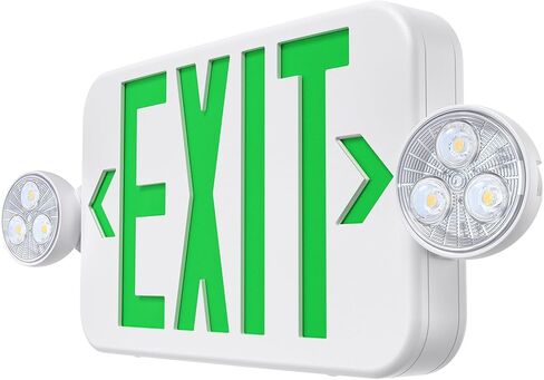 مجموعة مصابيح إشارة خروج الطوارئ مع بطارية احتياطية، 6 مصابيح LED مزدوجة الجوانب، رؤوس قابلة للتعديل، سقف/جدار إضاءة أحمر، مدرج في قائمة UL، تيار متردد 120/277 فولت (4 عبوات) in Kuwait