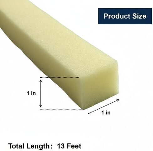 شريط رغوي ذاتي اللصق من VelTherm للأبواب والنوافذ - مسودات الختم والضوضاء والغبار والضوء - شريط عازل لكفاءة التيار المتردد في الصيف والدفء في الشتاء - سهل القطع، 13 قدم، أصفر in Saudi Arabia