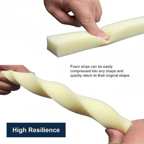 شريط رغوي ذاتي اللصق من VelTherm للأبواب والنوافذ - مسودات الختم والضوضاء والغبار والضوء - شريط عازل لكفاءة التيار المتردد في الصيف والدفء في الشتاء - سهل القطع، 13 قدم، أصفر in Saudi Arabia