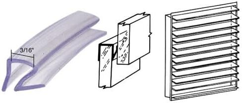 Gordon Glass® جالوزي وختم نافذة اللوفر، شفاف، 15 قدم | جلوزية شفافة وطبقة من الفينيل in Kuwait