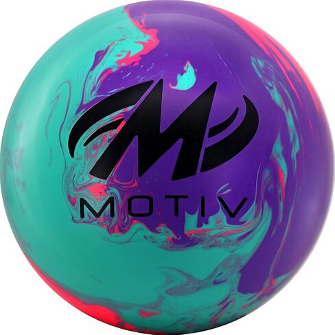 MOTIV Evoke Mayhem Bowling Ball | Medium-Heavy Oil | Teal, Purple, Pink Solid | Available in 12-16 pounds in Saudi Arabia