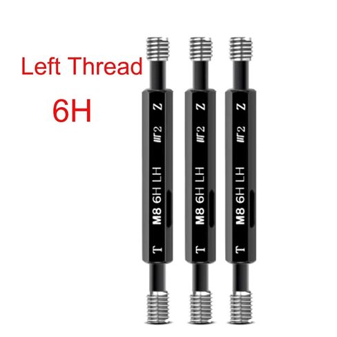 1PCS Steel Double-Ended Hexagonal Handle Left-Hand Thread Gauge 6H M11 M12 M14 M15 M16 M20 - M60 Pitch 2 1.5(M19X1.5L 6H) in Saudi Arabia