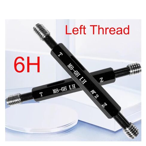 1PCS Steel Double-Ended Hexagonal Handle Left-Hand Thread Gauge 6H M11 M12 M14 M15 M16 M20 - M60 Pitch 2 1.5(M19X1.5L 6H) in Saudi Arabia