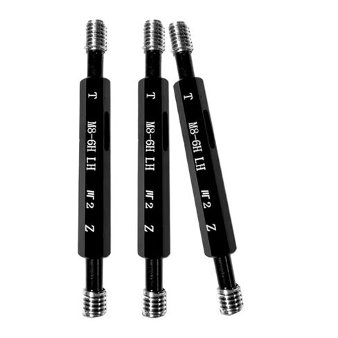 1PCS Steel Double-Ended Hexagonal Handle Left-Hand Thread Gauge 6H M11 M12 M14 M15 M16 M20 - M60 Pitch 2 1.5(M19X1.5L 6H) in Saudi Arabia