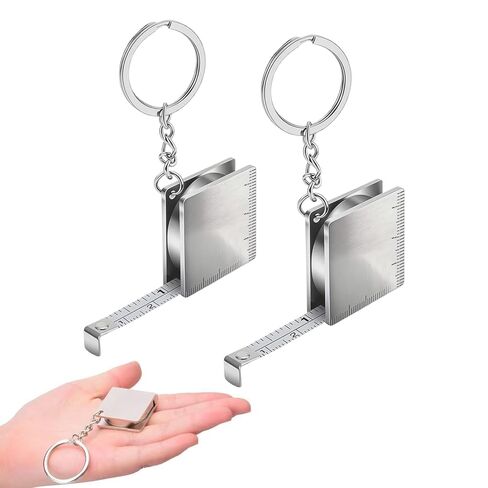 2 Pack Mini Tape Measure Keychain, 1.2m/4ft Small Retractable Metal Measuring Tape for Sewing, DIY & Party Favors in Saudi Arabia