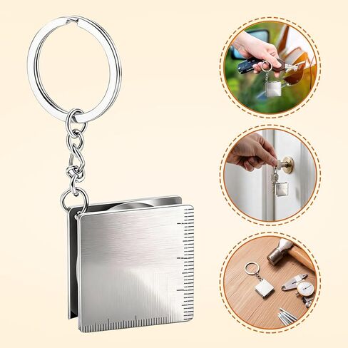 2 Pack Mini Tape Measure Keychain, 1.2m/4ft Small Retractable Metal Measuring Tape for Sewing, DIY & Party Favors in Saudi Arabia
