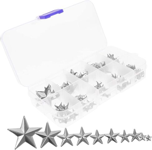jojofuny 150pcs Star Shape Metal Rivets for DIY Crafts Clothing Shoes and Bags Punk Style Decorative Rivet Kit for Fashion Accessories in Saudi Arabia