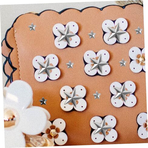 jojofuny 150pcs Star Shape Metal Rivets for DIY Crafts Clothing Shoes and Bags Punk Style Decorative Rivet Kit for Fashion Accessories in Saudi Arabia