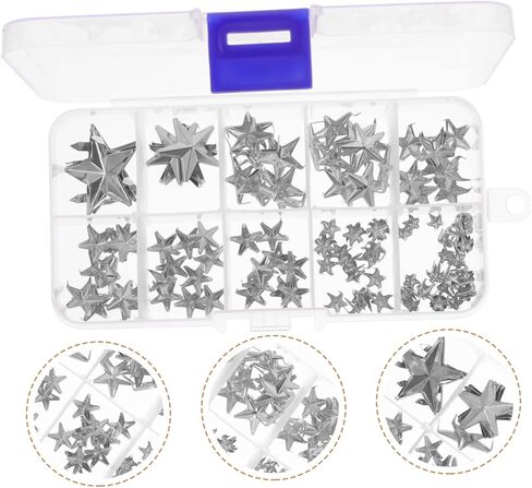 jojofuny 150pcs Star Shape Metal Rivets for DIY Crafts Clothing Shoes and Bags Punk Style Decorative Rivet Kit for Fashion Accessories in Saudi Arabia