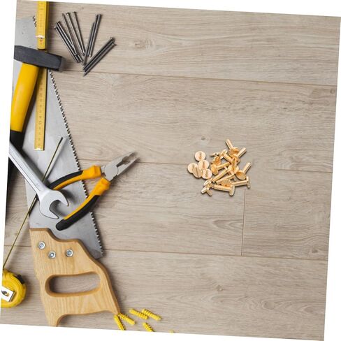 10 قطع من المسامير النحاسية ذات الرأس المسطح من Lurrose لمشروعات DIY مسامير ربط للأحزمة وحقائب اليد والمحافظ، تركيب بدون جهد مع مادة نحاسية متينة in Saudi Arabia