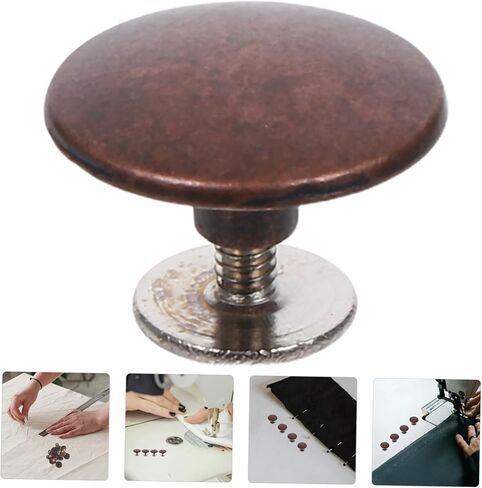 Hohopeti 10 Sets Antique Zinc Alloy Round Rivets Durable Replacement Studs for Shoes Bags Belts and Clothing Easy DIY Installation in Saudi Arabia